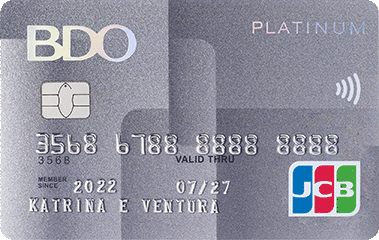 BDO JCB Platinum credit card