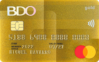 BDO Gold Mastercard credit card