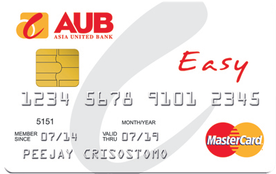 AUB Easy Mastercard credit card