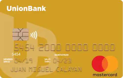 UnionBank Gold Mastercard credit card