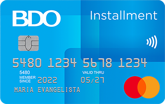 BDO Installment Mastercard credit card