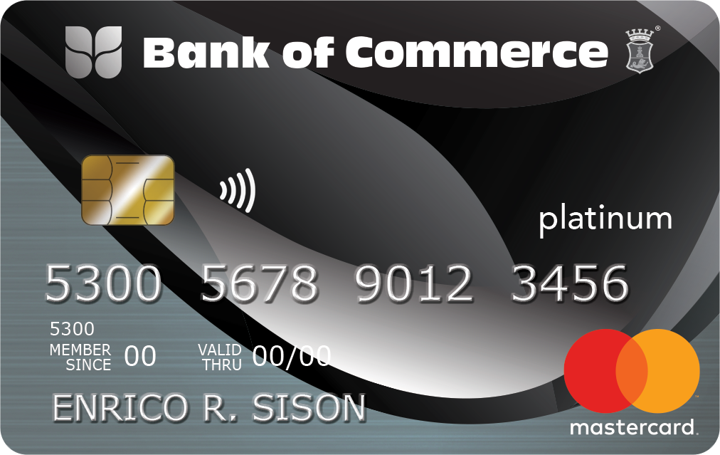 Bank of Commerce Platinum Mastercard credit card
