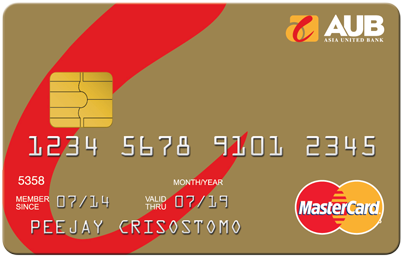 AUB Gold Mastercard credit card