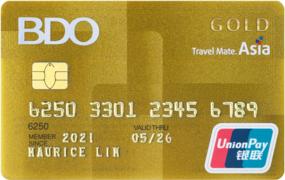 BDO Gold UnionPay credit card