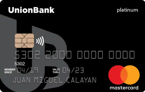 UnionBank Mastercard Platinum credit card