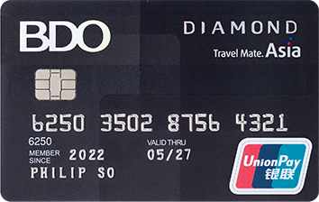 BDO Diamond UnionPay credit card