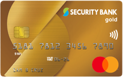 Security Bank Gold Mastercard credit card