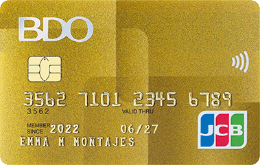 BDO JCB Gold credit card